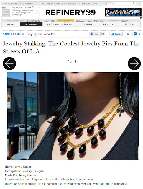 Refinery 29 features Jenny Dayco jewelry