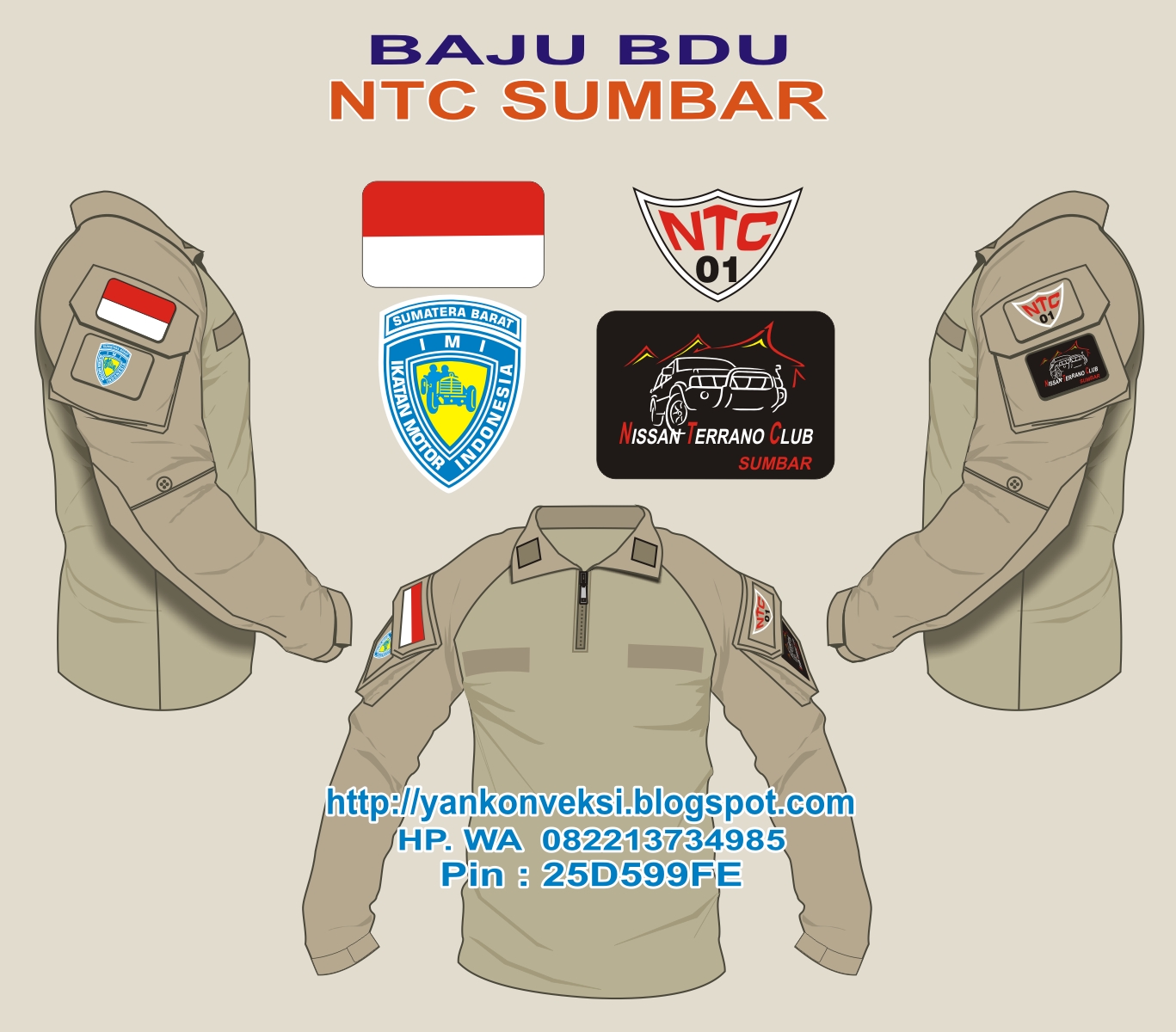 BAJU KAOS BDU    PESANAN CLUB NISSAN TERANO SUMBAR TAHUN 2017