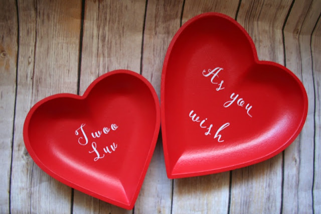 I am joining a few of my Cricut-loving blogging friends to bring you some Valentine's Day inspired crafts, like these Princess Bride inspired wooden trays.