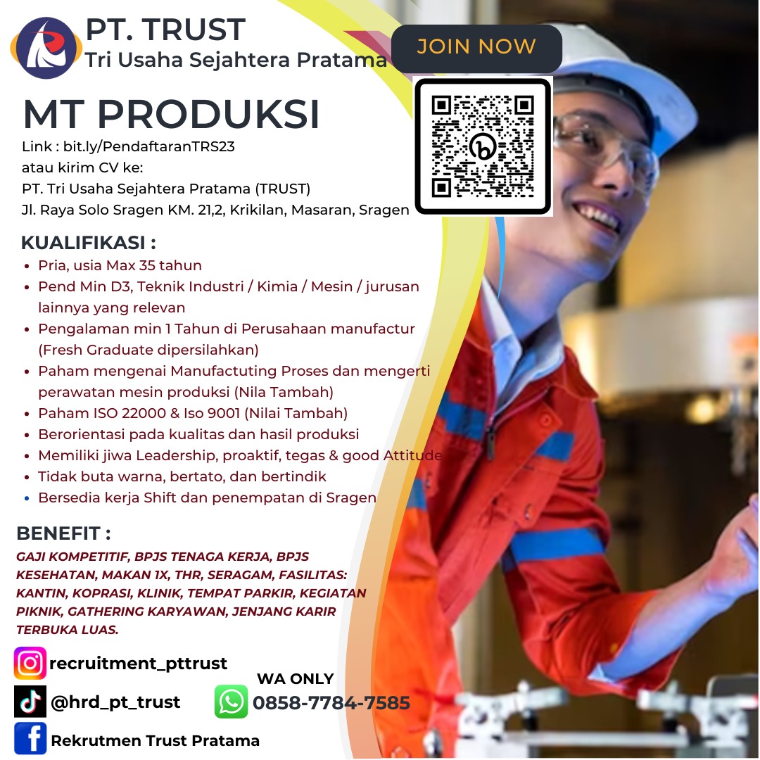 Loker Sragen Update di PT Tri Usaha Sejahtera Pratama