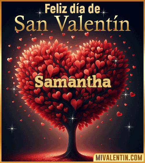 Gif feliz día de San Valentin Samantha