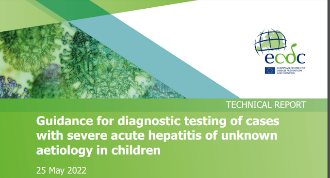 ECDC : Orientação para testes diagnósticos nos casos de hepatite aguda grave de etiologia desconhecida em crianças