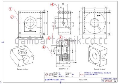 Mechanical Engineering Gambar Teknik Mesin sebagai 