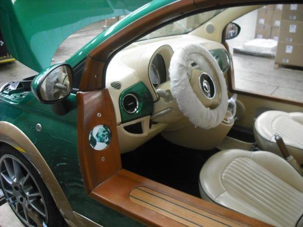 Green and mean Muammar Gaddafi's Fiat 500 Castagna EV captured by rebels