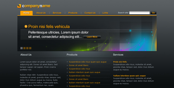 Dark - Corporate  - Corporate PSD Templates