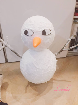 Como hacer un muñeco de nieve con porexpán