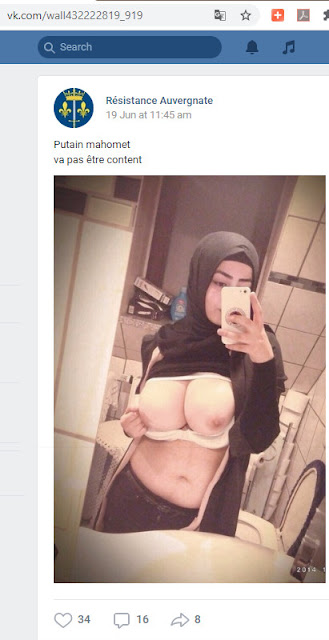 FR: Putain mahomet va pas être content. Femme musulmane aux gros seins clignote des seins dans un selfie devant le miroir. PT-BR: Puta! Droga! Maomé não ficará satisfeito! Mulher muçulmana de peitos grandes mostrando os seios em uma selfie na frente do espelho. EN: Whore! Damn! Muhammad won't be content! Muslim big-boobed woman flashing breasts in a selfie in front of the mirror. ES: ¡Puta! ¡Maldición! ¡Mahoma no se contentará! Mujer musulmana de tetas grandes mostrando sus senos en una selfie frente al espejo. IT: Puttana! Dannazione! Maometto non sarà contento! Donna musulmana dalle grandi tette mostra i seni in un selfie davanti allo specchio.