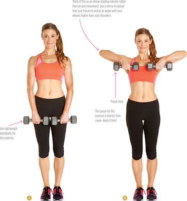 women's health - DUMBBELL UPRIGHT ROW