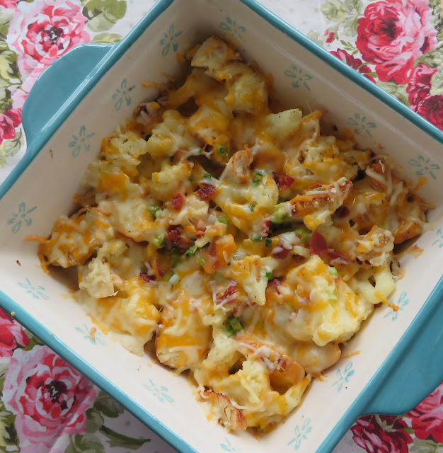 Loaded Cauliflower & Chicken Casserole