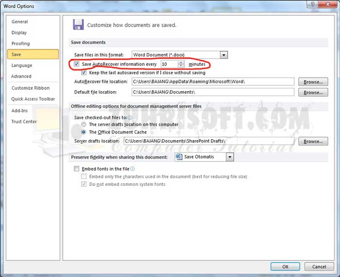 Cara Mudah Mengatur Auto Save pada Microsoft Word