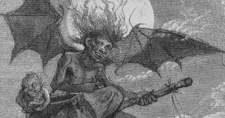 These German witches actually have nothing to do with Halloween; they flew to the mountains on Walpurgis night.