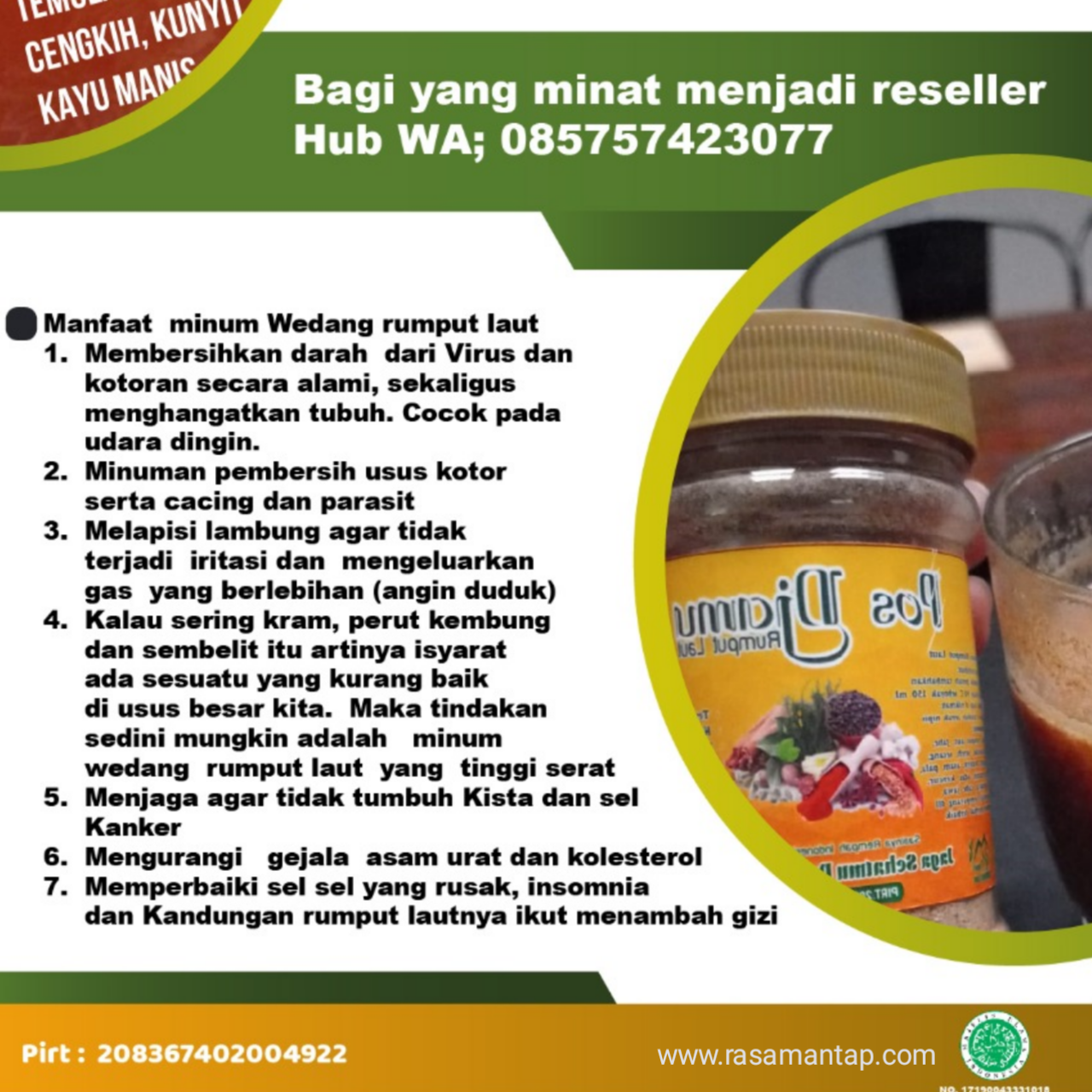 Minuman Sehat Wedang Rumput Laut