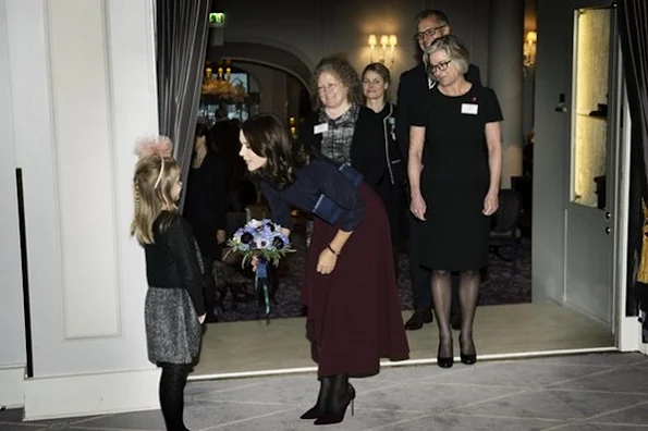 Crown Princess Mary of Denmark during the presentation of the Heart Association (Hjerteforeningen) research grants at the Hotel d'Angleterre