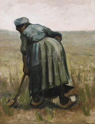 Peasant Woman Digging, or Woman with a Spade, Seen from Behind, 1885. Art Gallery of Ontario, Toronto painting Vincent van Gogh