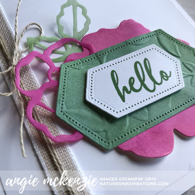 By Angie McKenzie on this Thankful Thursday; Click READ or VISIT to go to my blog for details! Featuring the To A Wild Rose Stamp Set and Dies, Stitched Nested Labels Dies, Layered Leaves 3D Embossing Folder; #toawildrosestampset #cleanandsimple #stitchednestedlabelsdies #linenthread #stampinupinks #fauxoxidetechnique #paperscraps #anyoccasioncards #cardtechniques #vellumlayers #stamping 