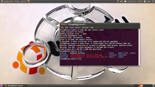 Install file *.rpm di Linux Ubuntu