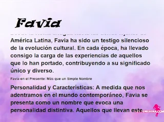 significado del nombre Favia