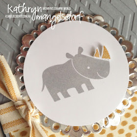 Stampin' Up! Zoo Babies, baby card by Kathryn Mangelsdorf