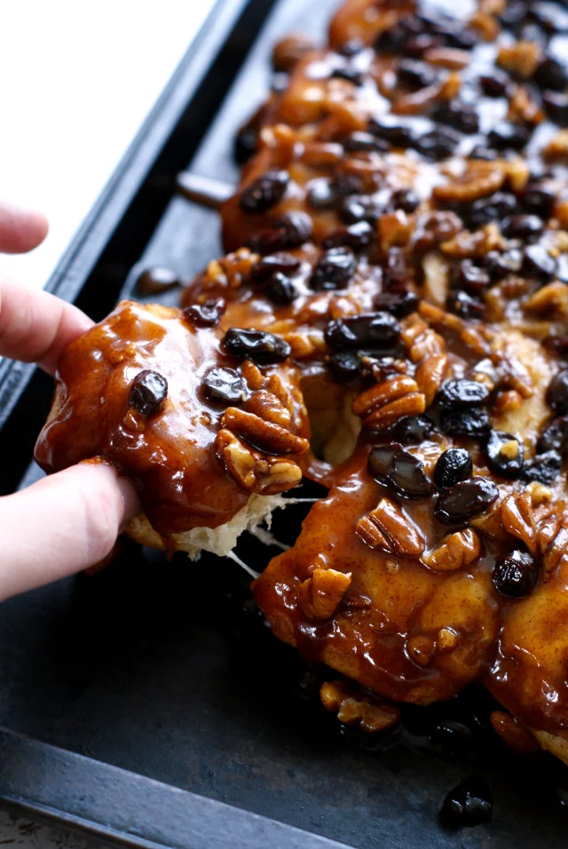 Aunt Betty Lou's Best Ever Sticky Buns are assembled the night before and then baked in the morning, making them perfect for a holiday morning breakfast or brunch!  They are super sticky and sweet and really the best ever!