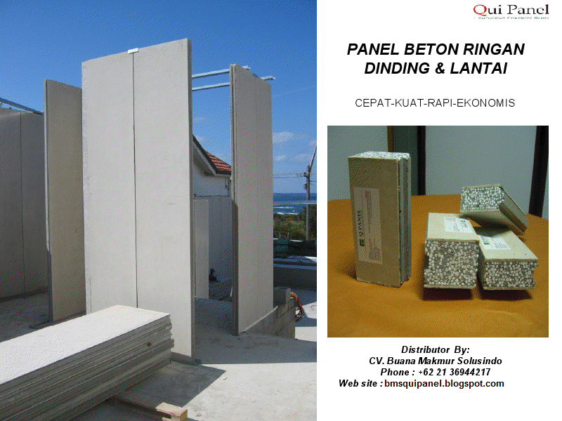 Dinding dan Lantai Beton Ringan PROYEK Qui Panel