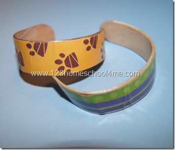 Kids craft craft stick bracelet