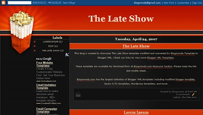 Late Show Blogger Template