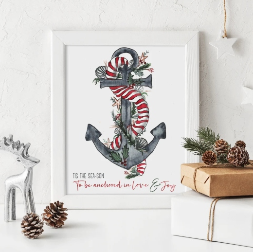 Beach Christmas Art Prints