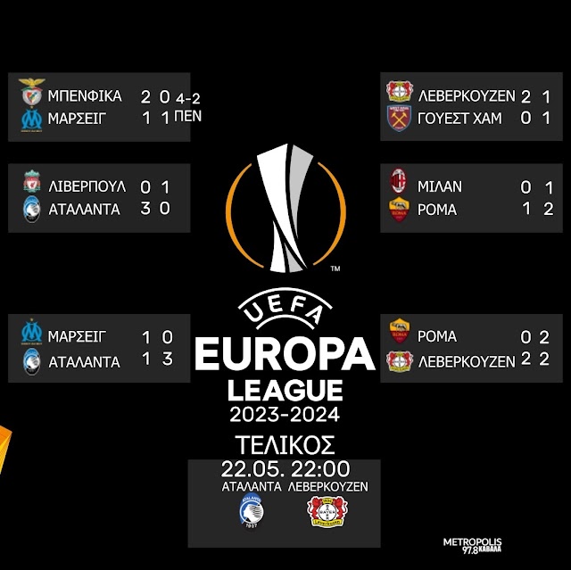 EUROPA LEAGUE 23/24: Αταλαντα - Λεβερκουζεν στον τελικό