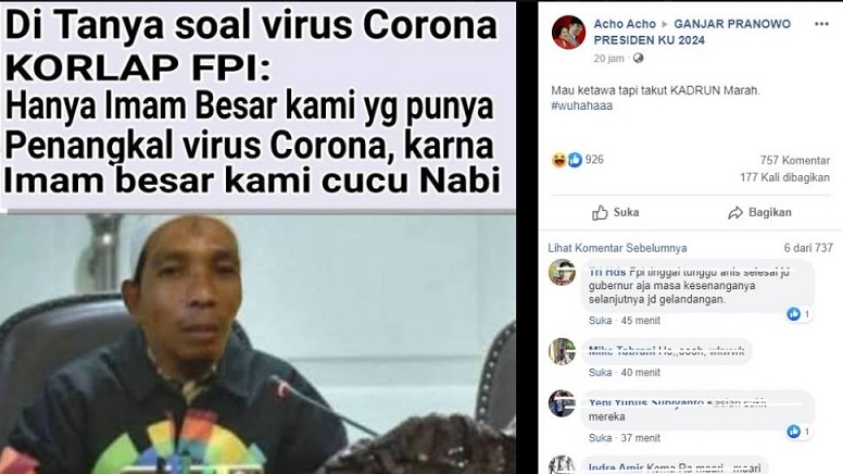 Cek Fakta: Benarkah Hanya Imam Besar FPI yang Punya Penangkal Virus Corona? naviri.org, Naviri Magazine, naviri majalah, naviri