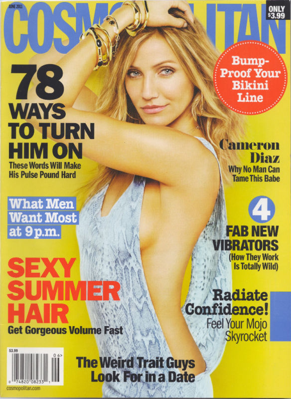 cameron diaz cosmopolitan magazine. Cosmopolitan is a magazine