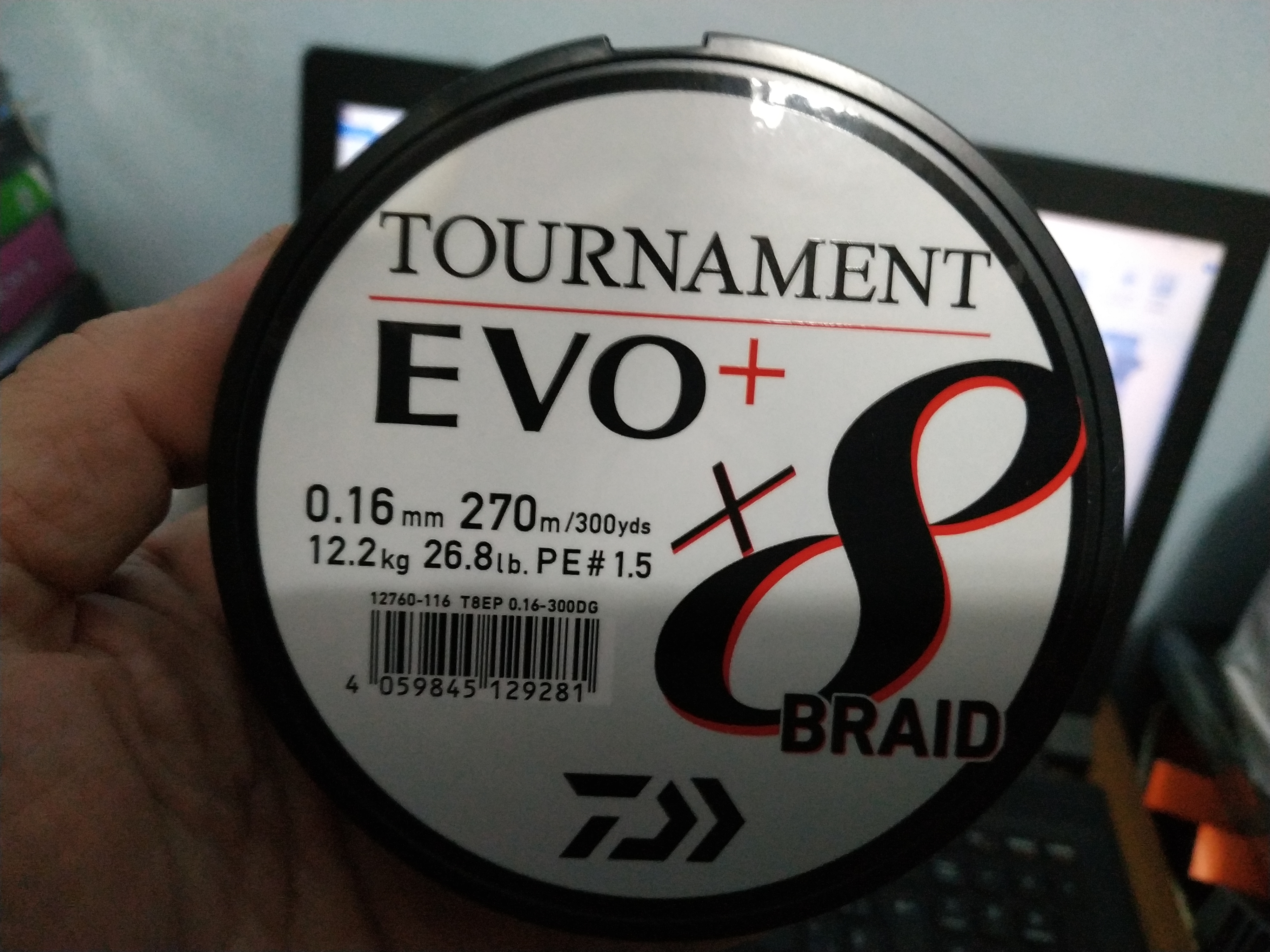 Hilo trenzado pesca Daiwa Tournament 8 Braid Evo+ Verde 270 m