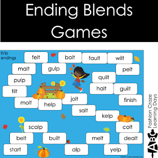 Ending blends games for K-2