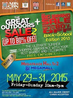  Big Brand Sale 2015,  The Great Outdoors Sale 2015, Philippine promotion, Philippine promo
