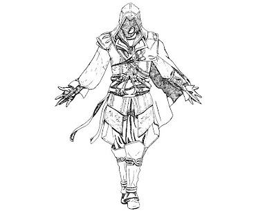 #6 Assassin's Creed Coloring Page