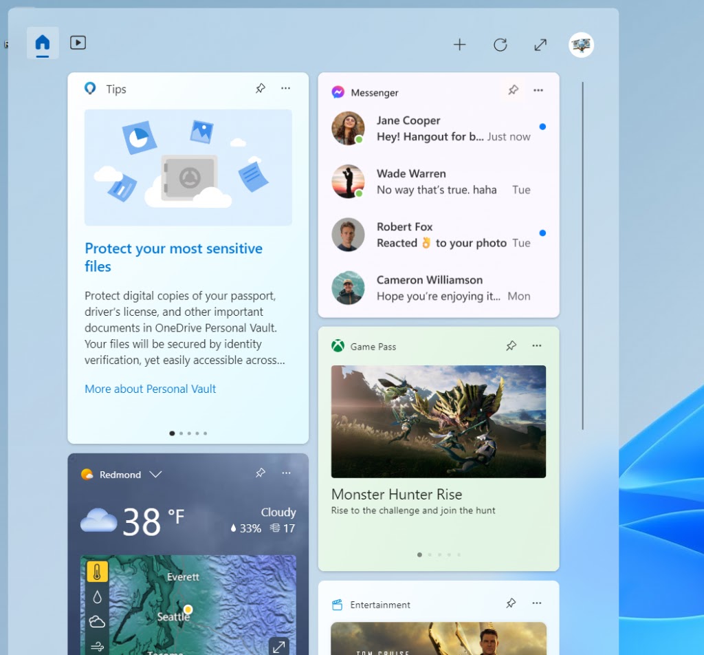 Microsoft integra Messenger nei Widget di Windows 11