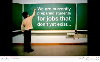 screen image of youtube video that reads we are currently preparing students for jobs that don't yet exist