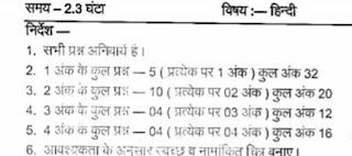Class 10th Hindi tremasik exam paper 2022
