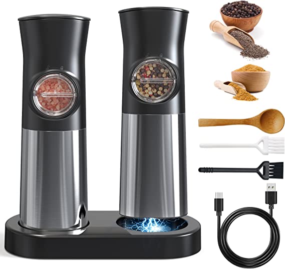 Gravity Electric Salt And Pepper Grinder Set