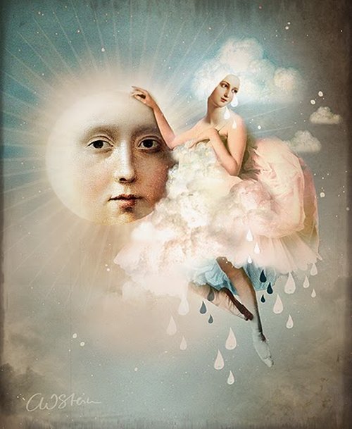 Catrin Welz-Stein  ilustrações surreais estilo vintage fantasia photoshop sonhos oníricos