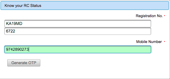 How do I get the owner's details from the vehicle registration number in India (Hindi)