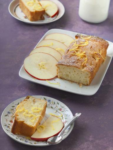 Cake frais aux pommes et au citron