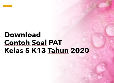 Download Contoh Soal PAT Kelas 5 K13 Tahun 2020