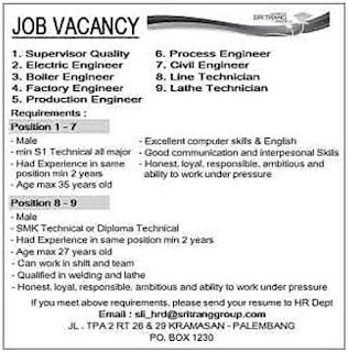 JOB VACANCY Palembang