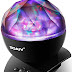 SOAIY Sleep Soother Aurora Projection LED Night Light Lamp with 8 Lighting Mode & Speaker, Relaxing Light Show for Baby Kids and Adults, Mood Light for Baby Nursery Bedroom Living Room (Black)