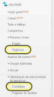 Google Analytics: Palavras mais Pesquisadas