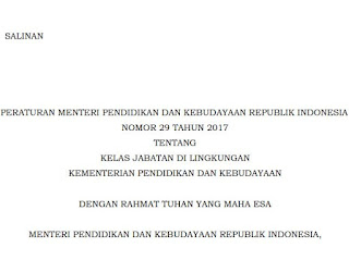 Permendikbud Nomor 29 Tahun 2017