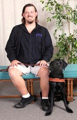 Jason with black Lab