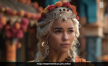 Daenerys Targaryen AI traditional Indian makeover