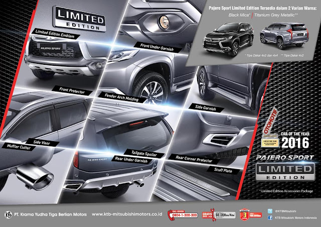 Pajero Sport Limited Edition Hadir dengan Sebelas Item Aksesoris Pilihan