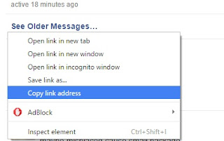 Copying Link Address for Facebook Messages